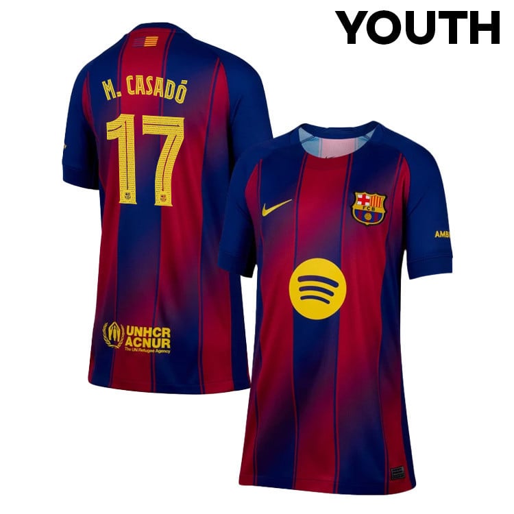 M. Casadó 17 Barcelona 25/26 Home YOUTH Jersey - Navy