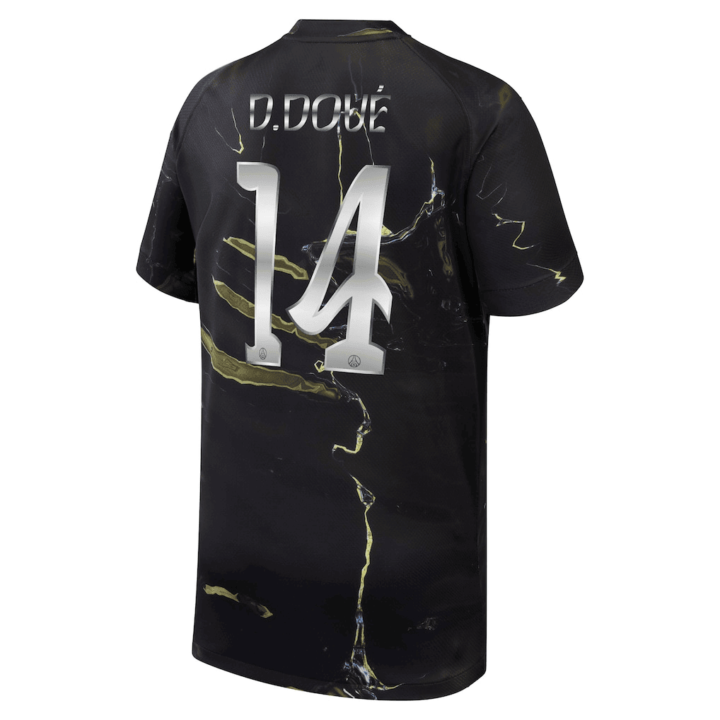 D.Doué 14 Paris Saint-Germain Jordan Night Edition 2025/26 Cup Printing Jersey - YOUTH