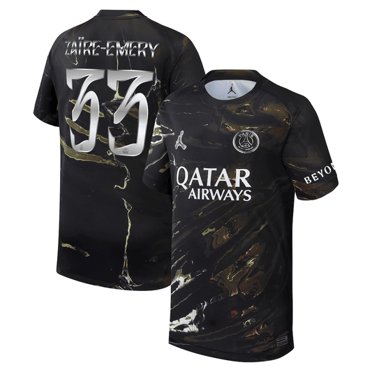 Zaïre-Emery 33 Paris Saint-Germain Jordan Night Edition 2025/26 Cup Printing Jersey - YOUTH