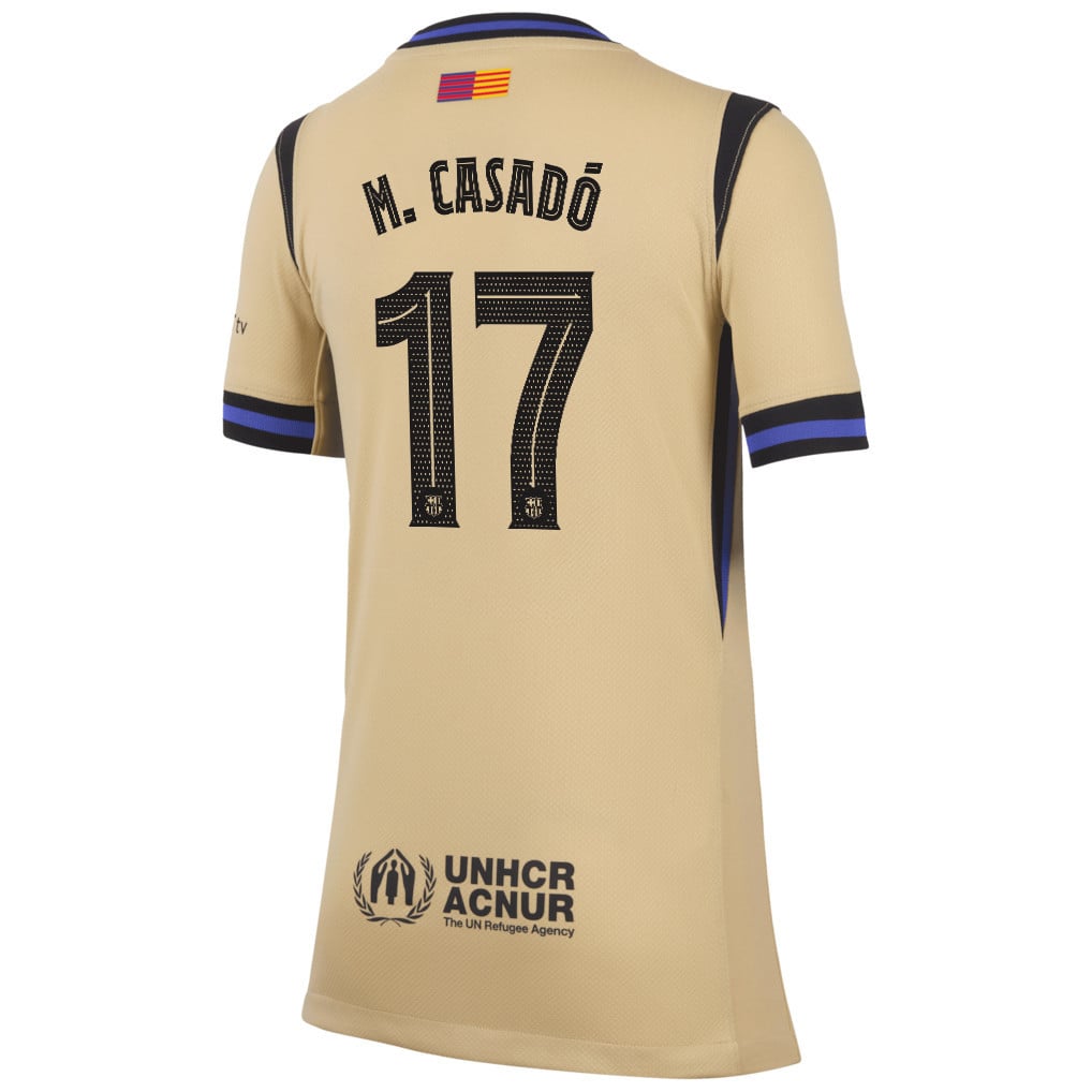 M. Casadó 17 Barcelona 25/26 Away YOUTH Jersey - Yellow