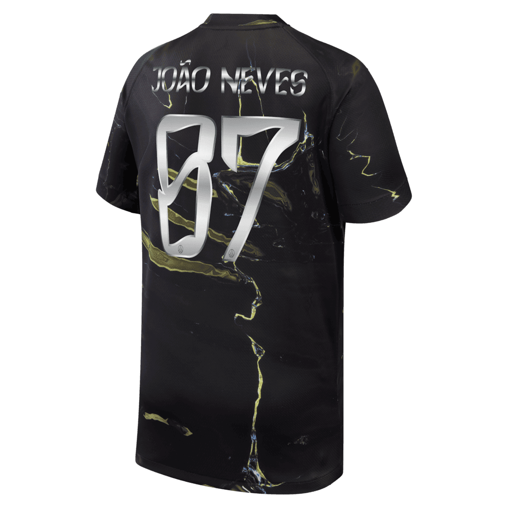 João Neves 87 Paris Saint-Germain Jordan Night Edition 2025/26 Cup Printing Jersey - YOUTH