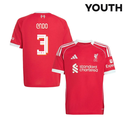 Wataru Endo 3 Liverpool 25/26 Home YOUTH Jersey - Red