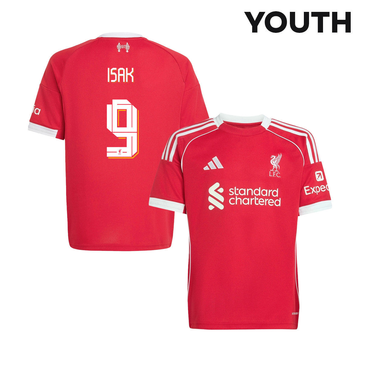 Alexander Isak 9 Liverpool 25/26 Home YOUTH Jersey - Red