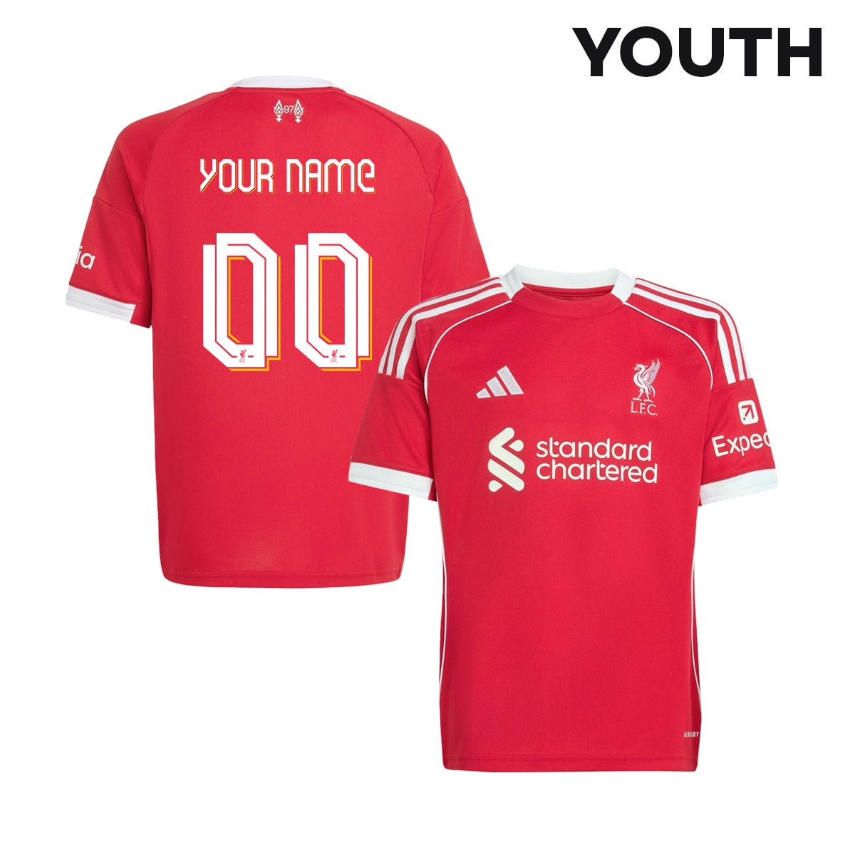 Liverpool 25/26 Personalized Home YOUTH Jersey - Red