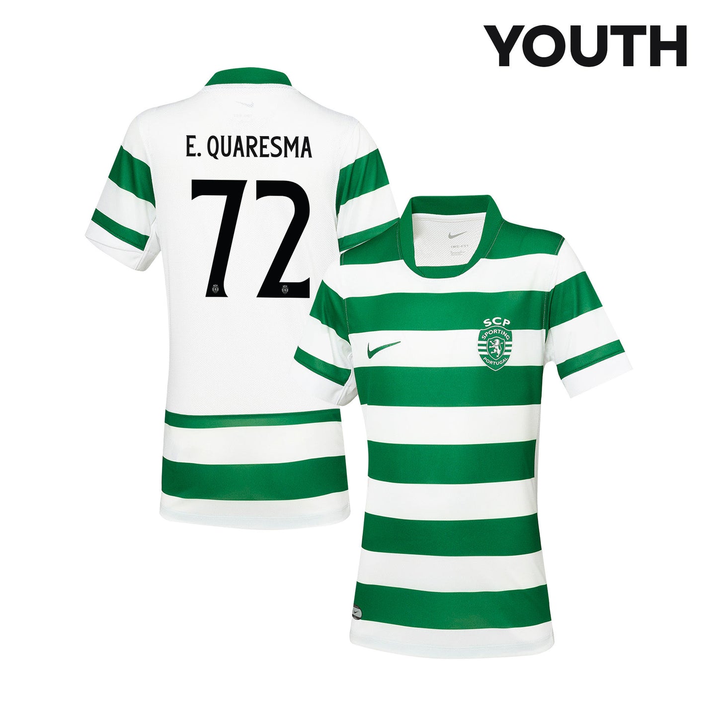 Eduardo Quaresma 72 Sporting CP 25/26 Home YOUTH Jersey - Green/White
