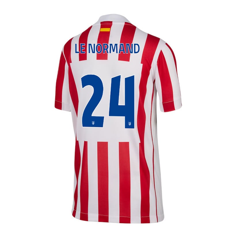 Robin Le Normand 24 Atlético Madrid 25/26 Home YOUTH Jersey - Red/White