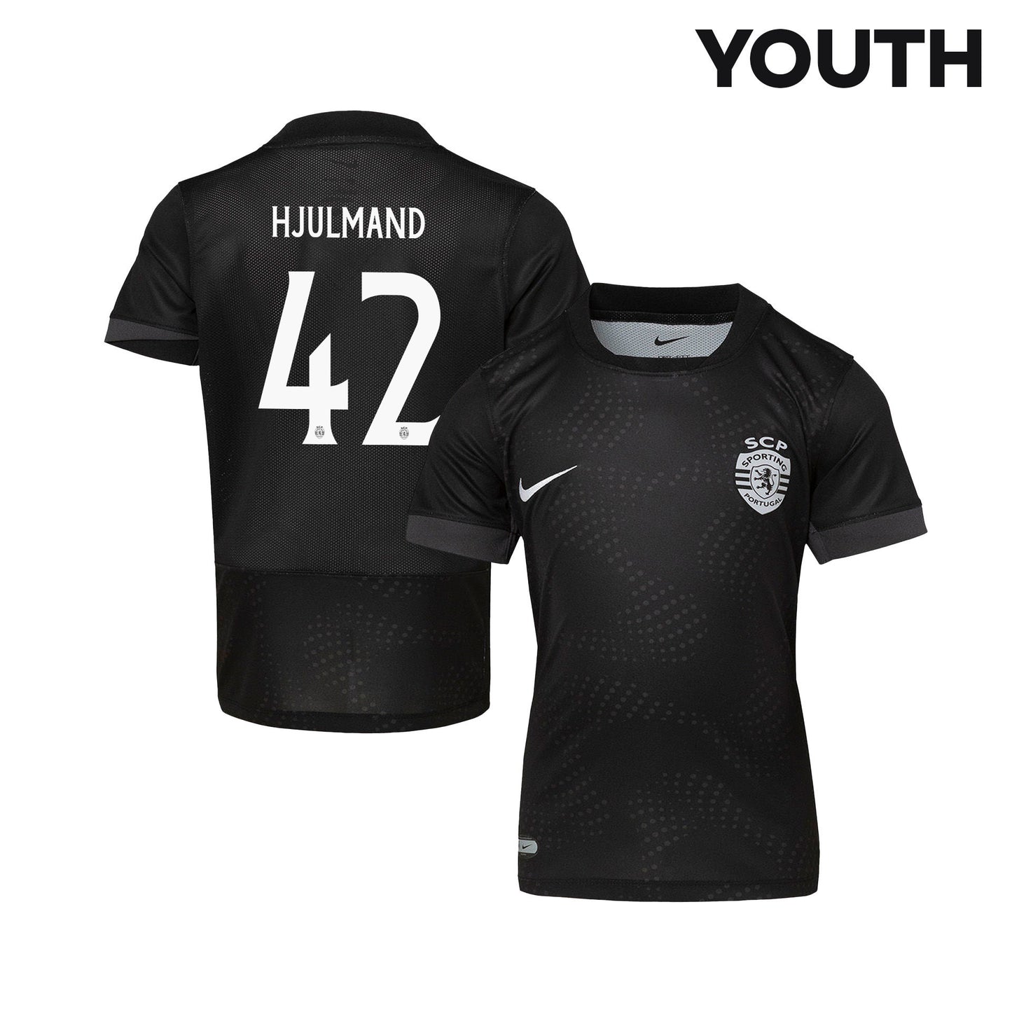 Morten Hjulmand 42 Sporting CP 25/26 Away YOUTH Jersey - Black