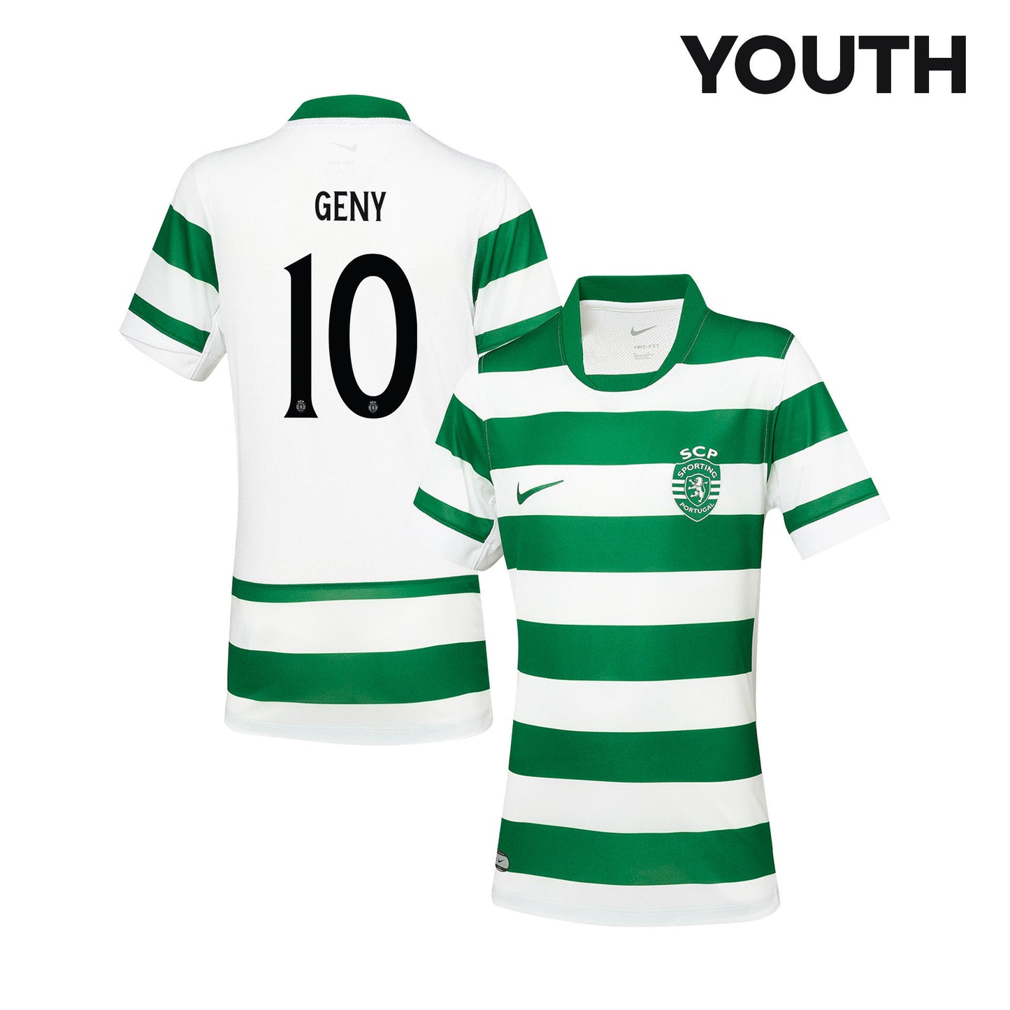 Geny Catamo 10 Sporting CP 25/26 Home YOUTH Jersey - Green/White