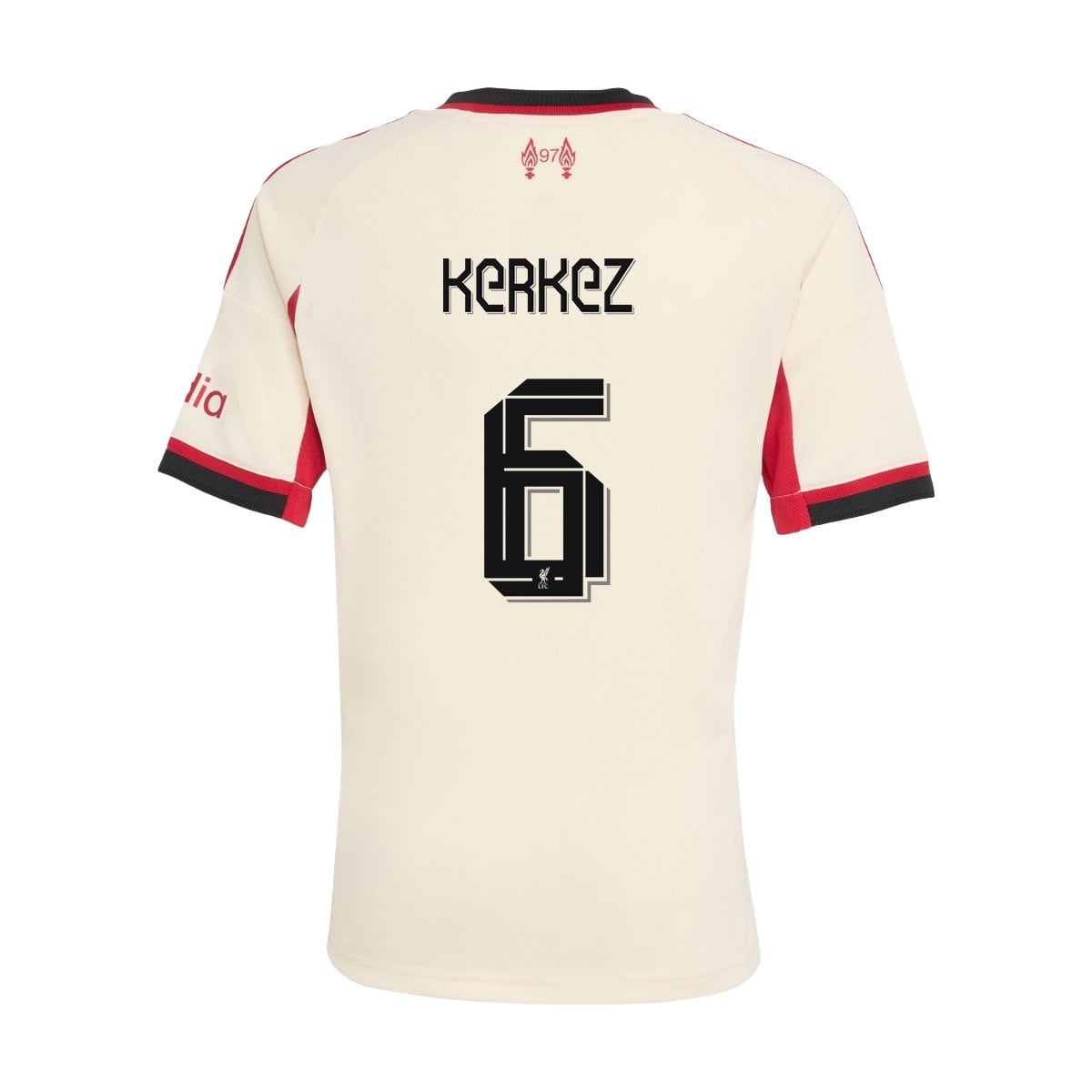 Milos Kerkez 6 Liverpool 25/26 Away YOUTH Jersey - Off-white
