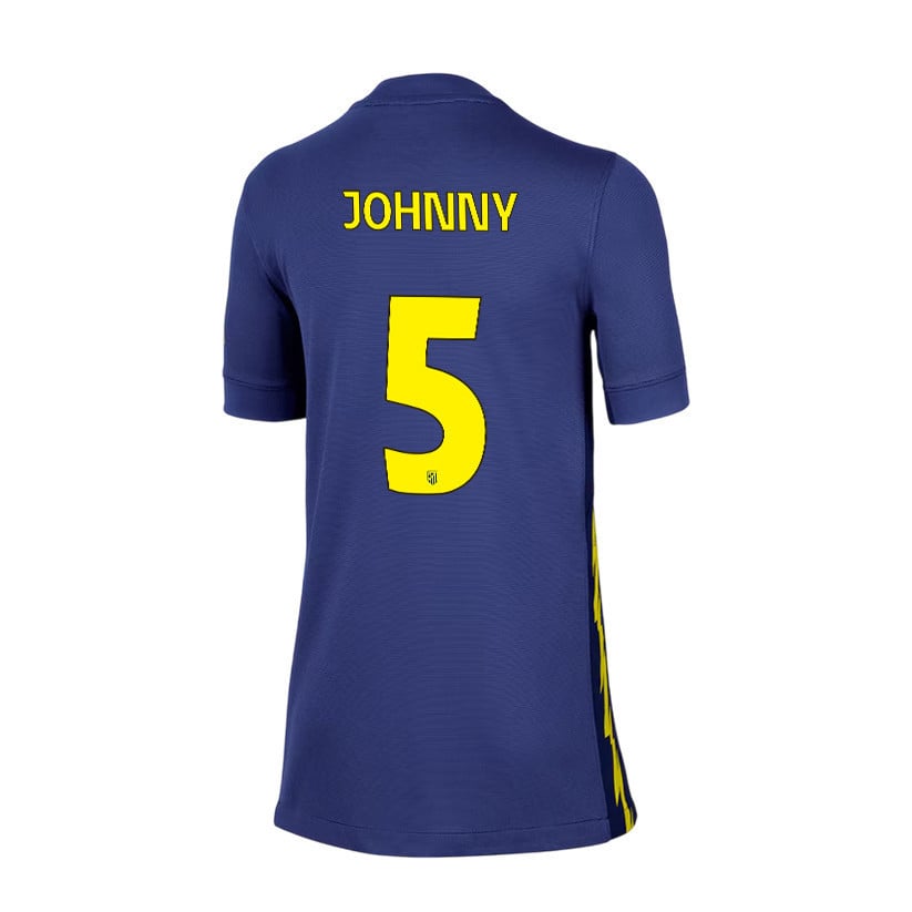 Johnny Cardoso 5 Atlético Madrid 25/26 Away YOUTH Jersey - Navy/Yellow