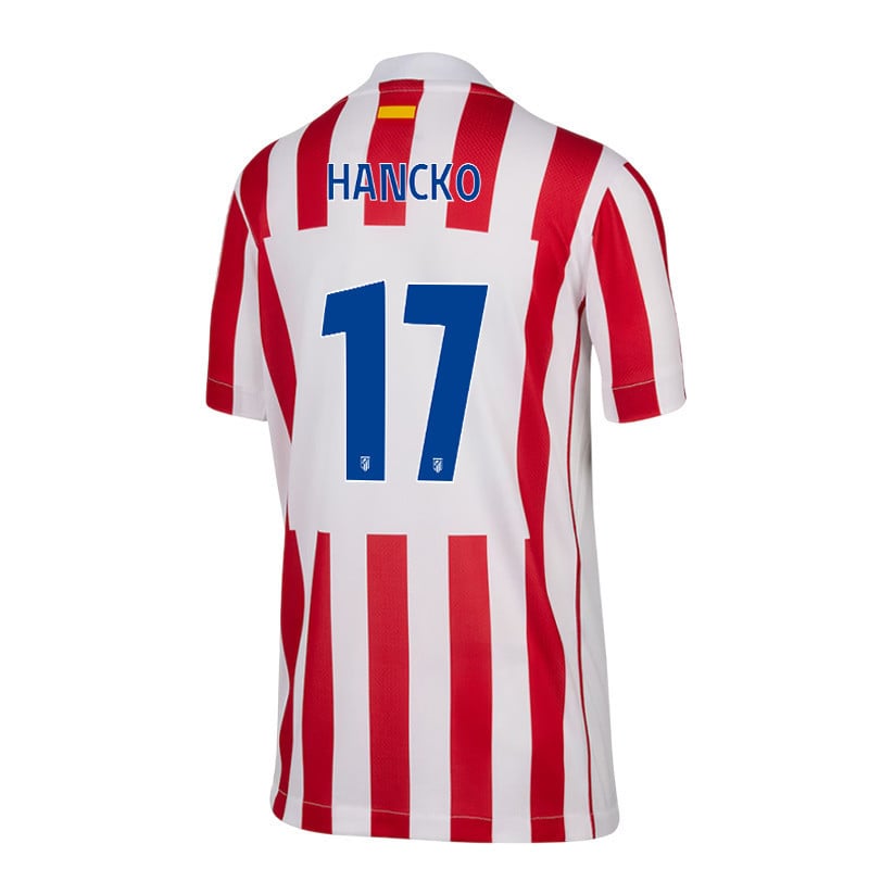 Dávid Hancko 17 Atlético Madrid 25/26 Home YOUTH Jersey - Red/White