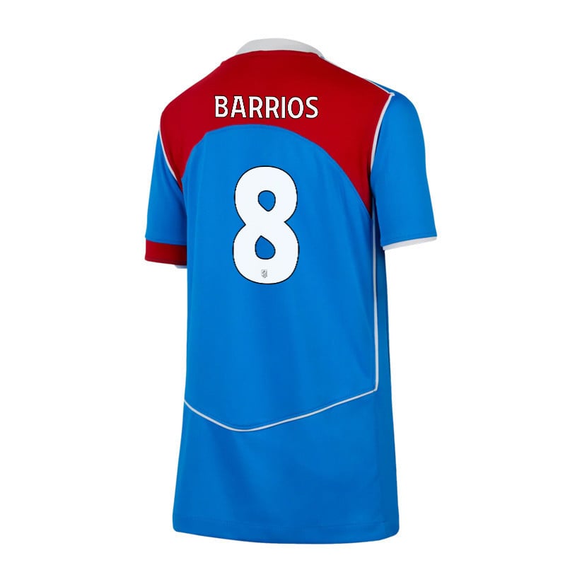 Pablo Barrios 8 Atlético Madrid 25/26 Third YOUTH Jersey - Blue/Red