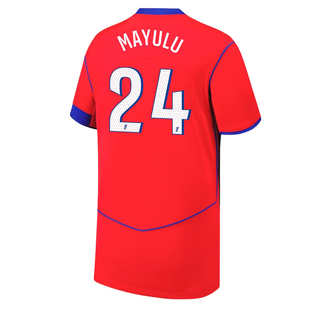 Senny Mayulu 24 Paris Saint-Germain 25/26 Third YOUTH Jersey - Red