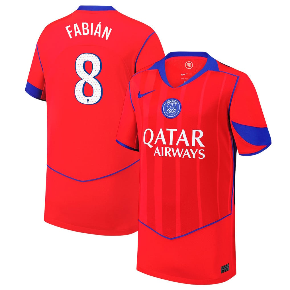 Fabián Ruiz 8 Paris Saint-Germain 25/26 Third YOUTH Jersey - Red