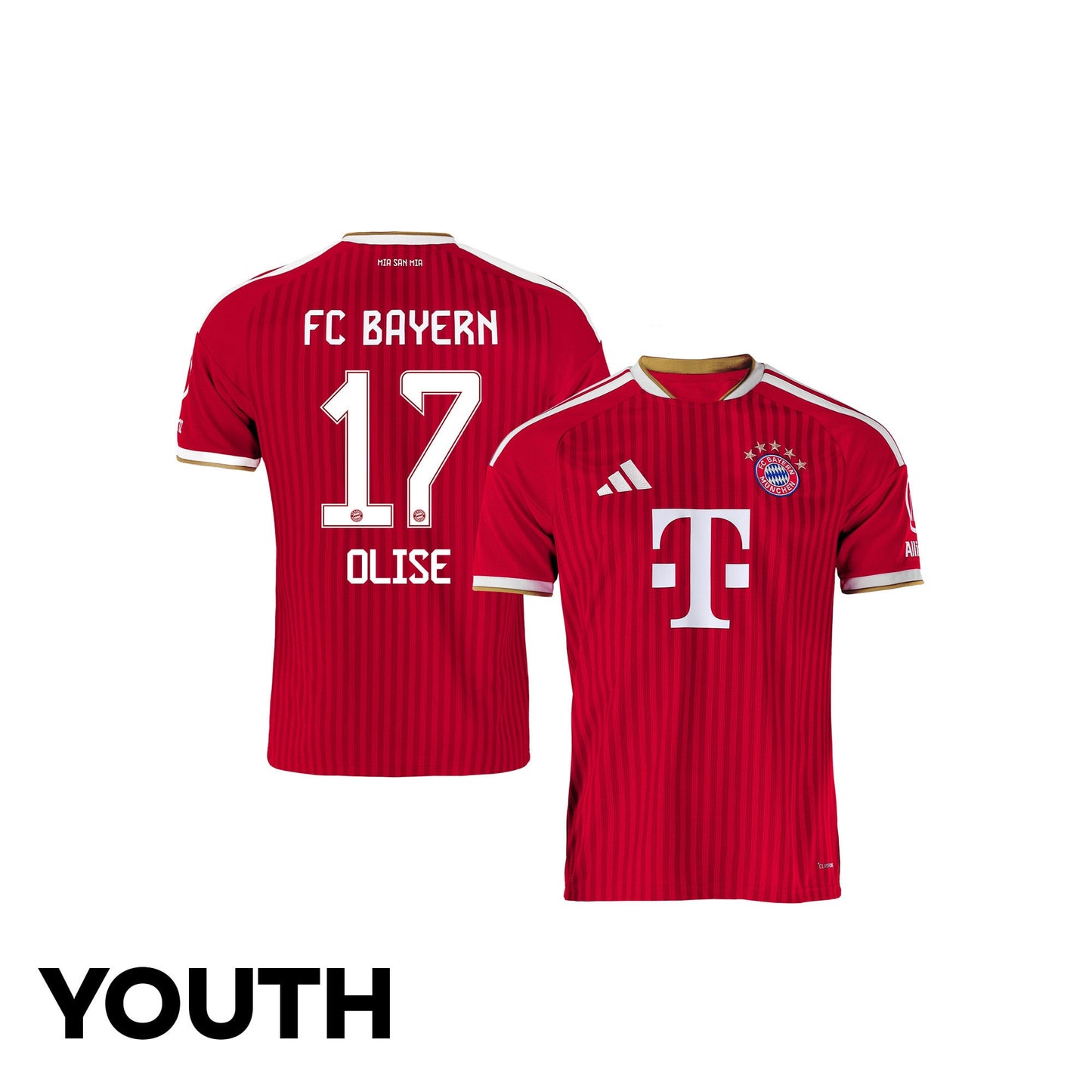 Michael Olise 17 Bayern Munich 2026/27 Youth Home Jersey - Red