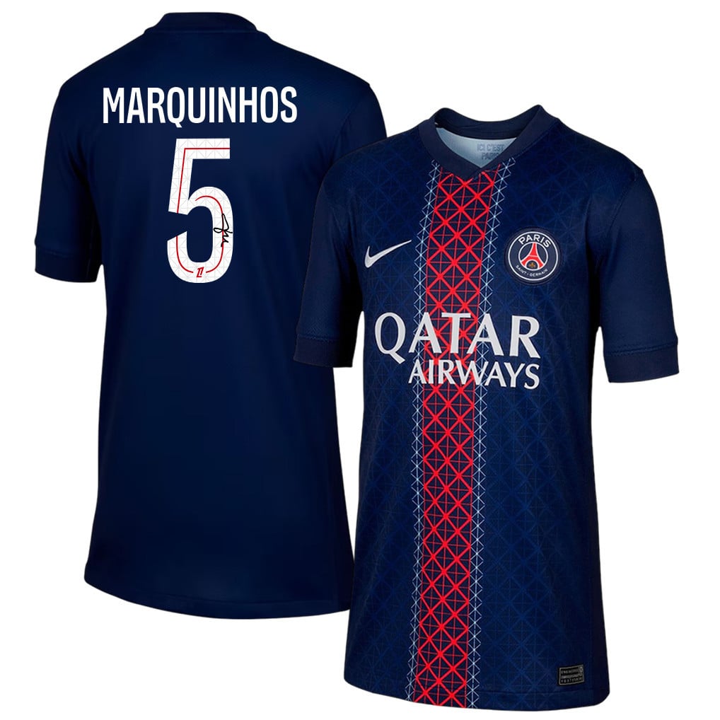 Marquinhos 5 Signature Paris Saint-Germain 25/26 Home YOUTH Jersey - Navy