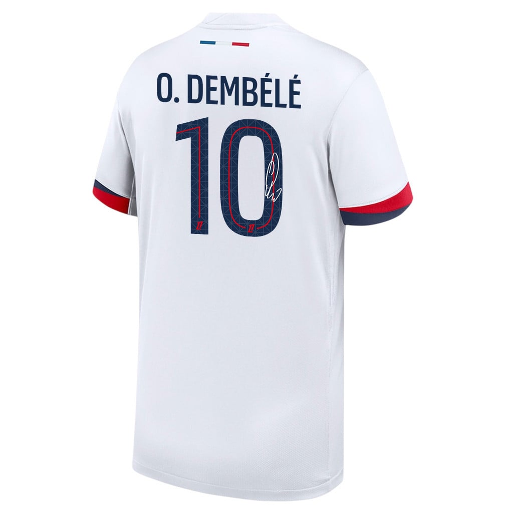 Ousmane Dembélé 10 Signature Paris Saint-Germain 25/26 Away YOUTH Jersey - White
