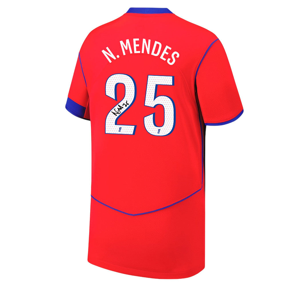 Nuno Mendes 25 Signature Paris Saint-Germain 25/26 Third YOUTH Jersey - Red