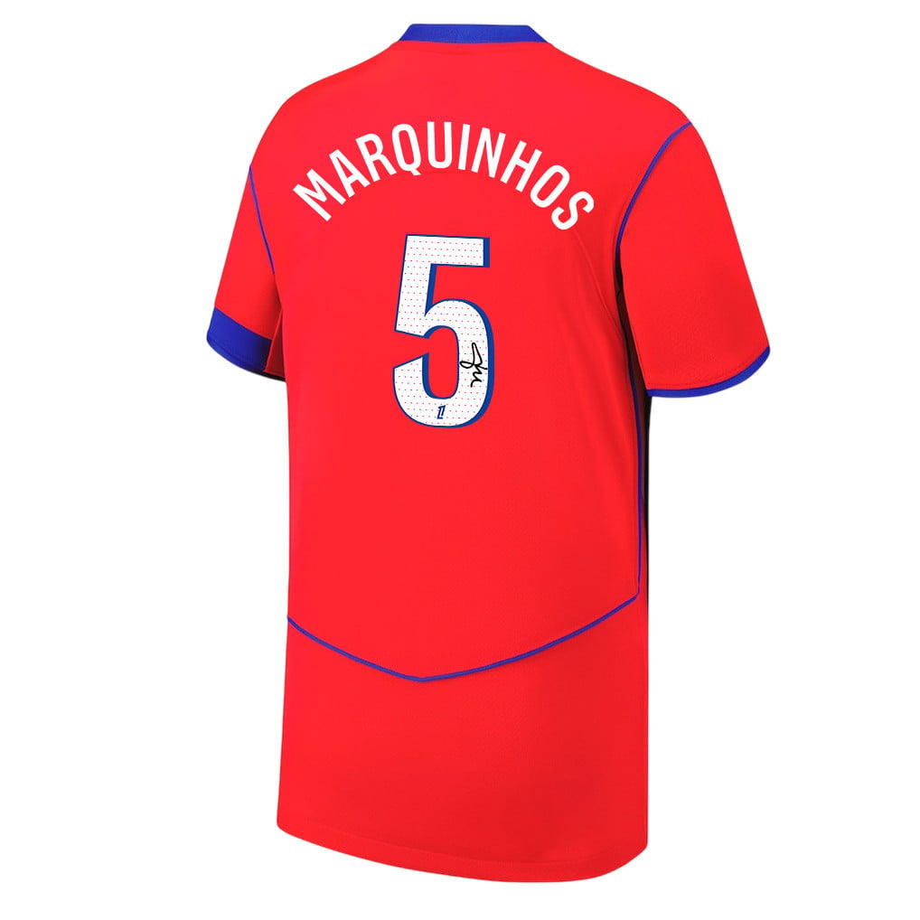 Marquinhos 5 Signature Paris Saint-Germain 25/26 Third YOUTH Jersey - Red
