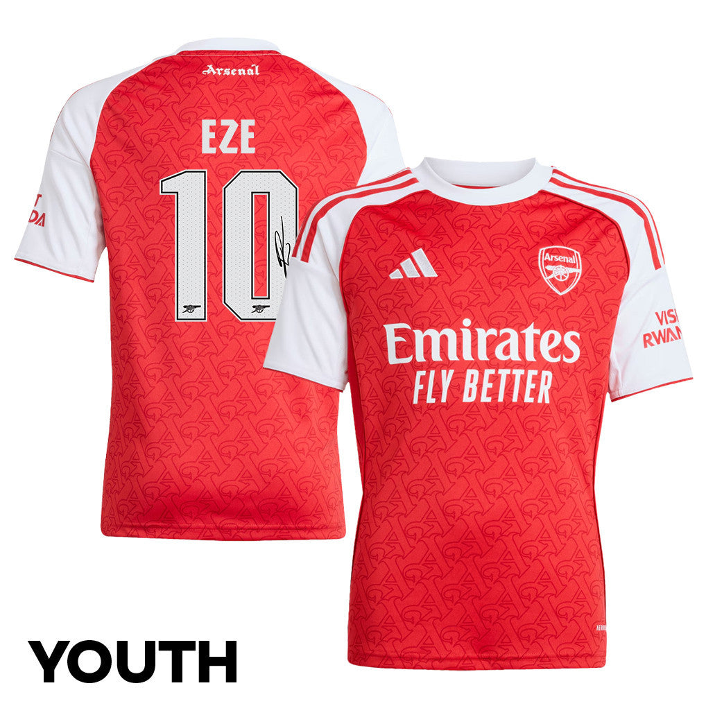 Eberechi Eze 10 Signature Arsenal 25/26 Home YOUTH Jersey - White/Red