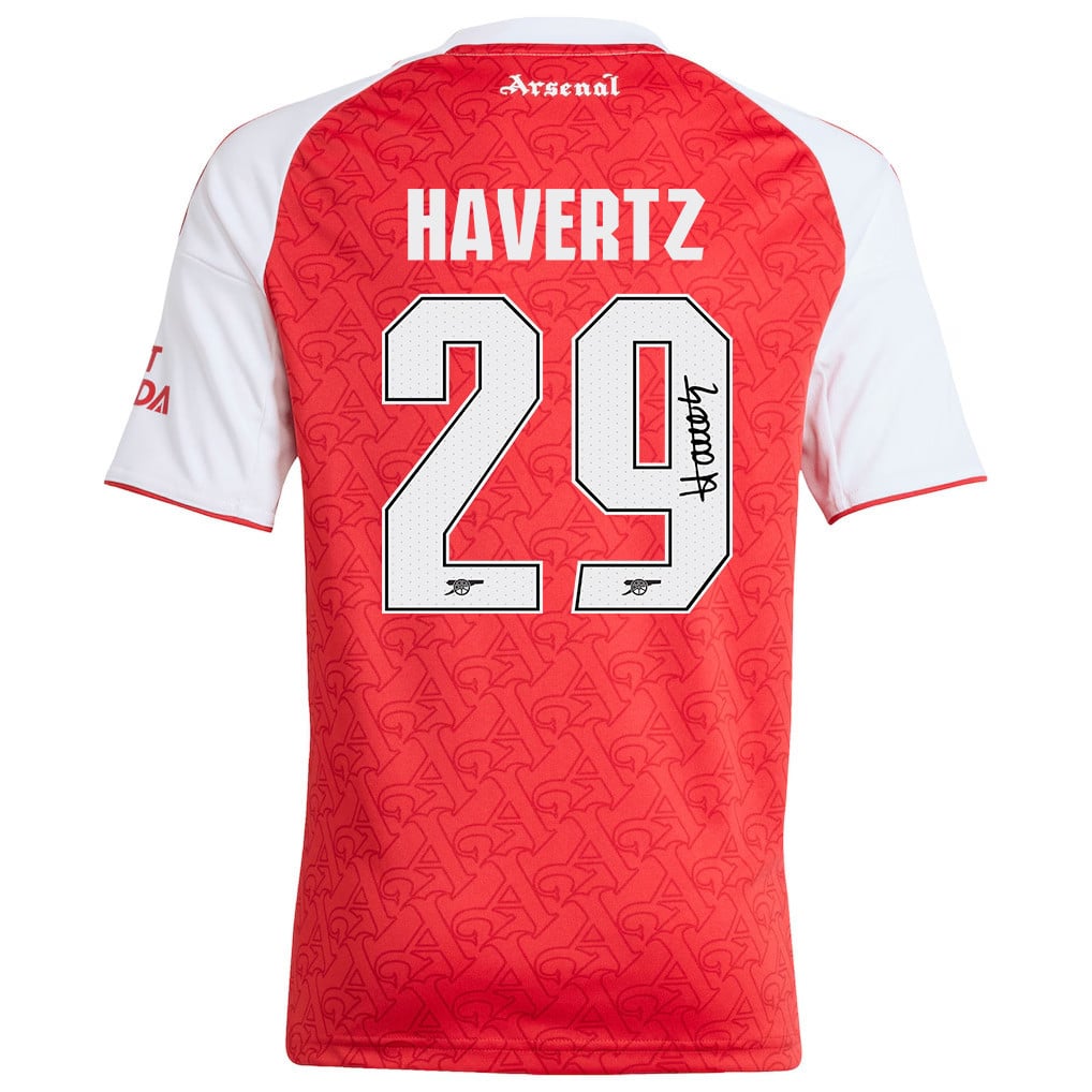 Kai Havertz 29 Signature Arsenal 25/26 Home YOUTH Jersey - White/Red