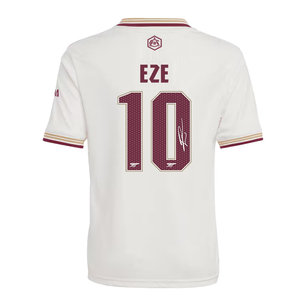 Eberechi Eze 10 Signature Arsenal 25/26 Third YOUTH Jersey - Cream