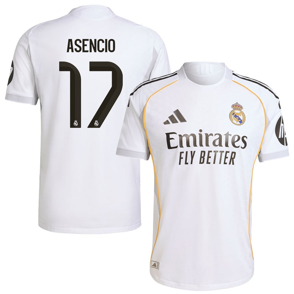 Raúl Asencio 17 Real Madrid 25/26 Home Men Jersey - White