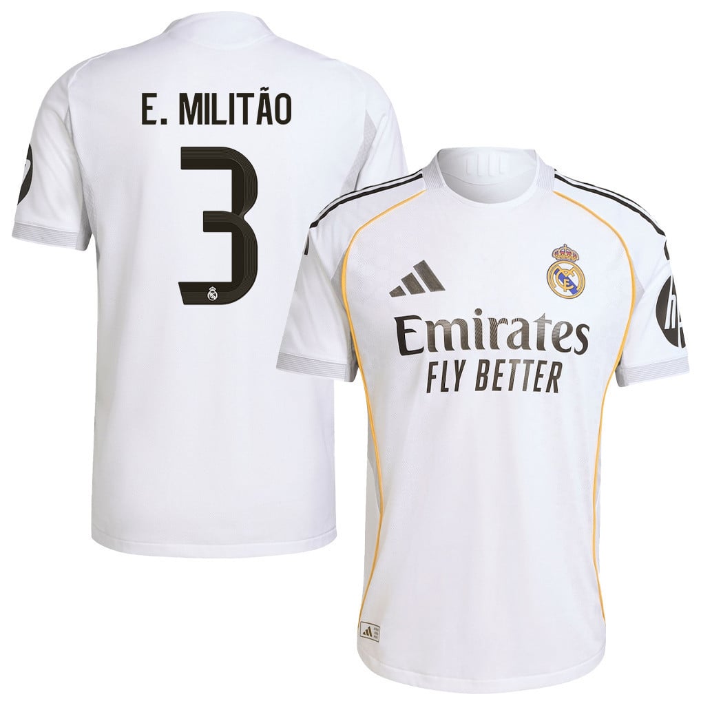 Éder Gabriel Militão 3 Real Madrid 25/26 Home Men Jersey - White