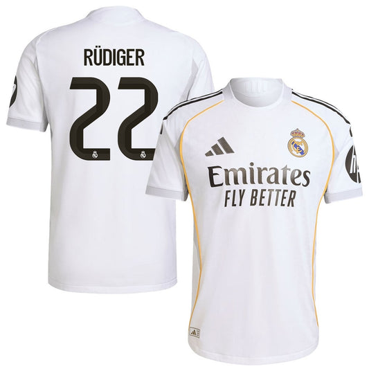 Antonio Rüdiger 22 Real Madrid 25/26 Home Men Jersey - White