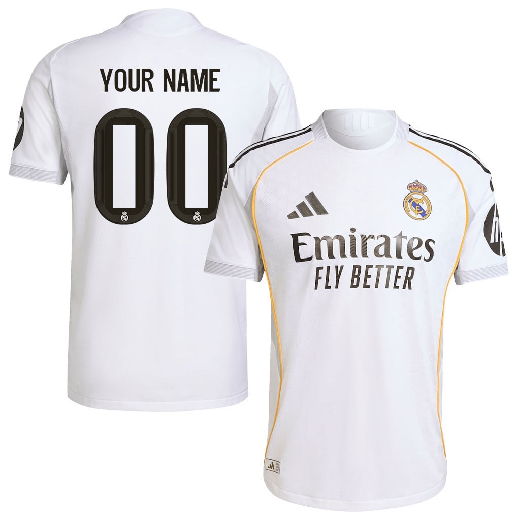 Real Madrid 25/26 Personalized Home Men Jersey - White