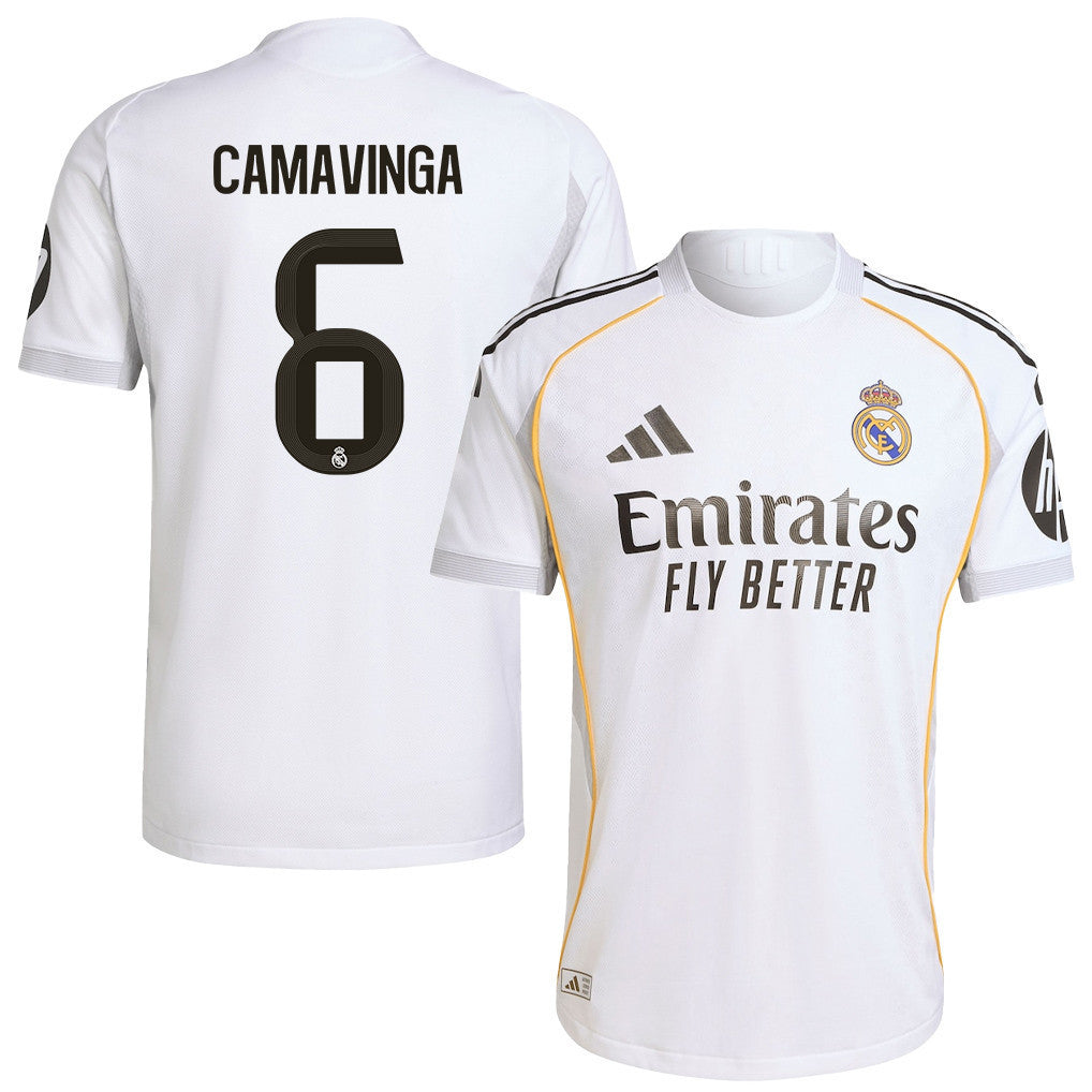 Eduardo Camavinga 6 Real Madrid 25/26 Home Men Jersey - White