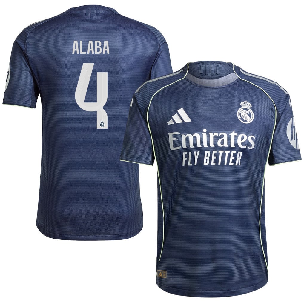 David Alaba 4 Real Madrid 25/26 Away Men Jersey - Legend Ink