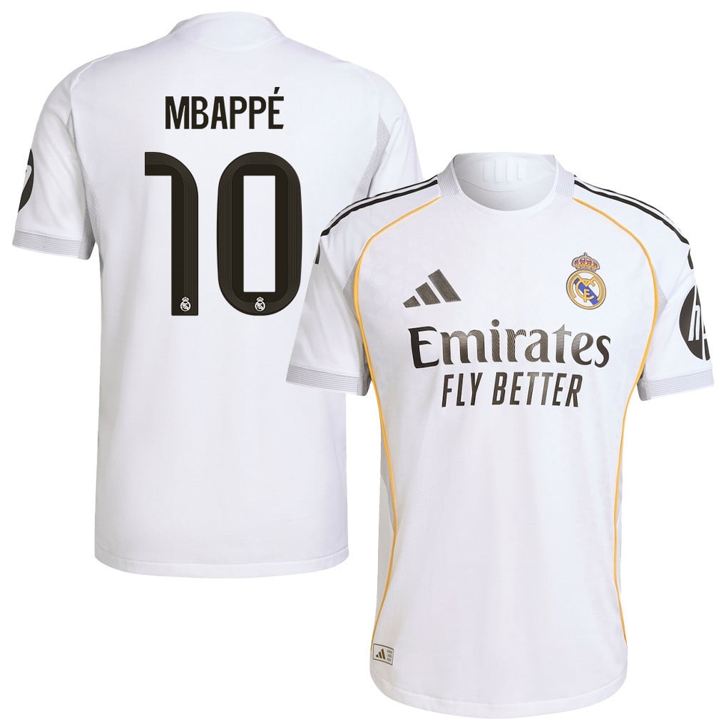 Kylian Mbappé 10 Real Madrid 25/26 Home Men Jersey - White