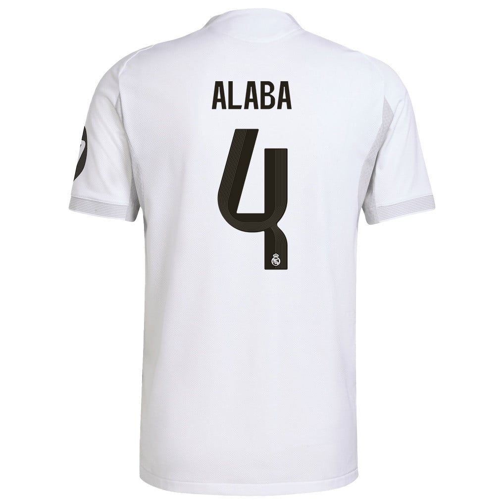 David Alaba 4 Real Madrid 25/26 Home Men Jersey - White