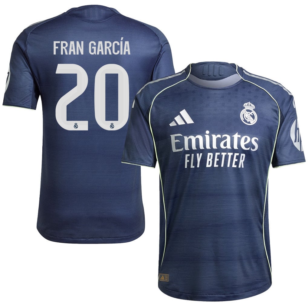 Fran García 20 Real Madrid 25/26 Away Men Jersey - Legend Ink
