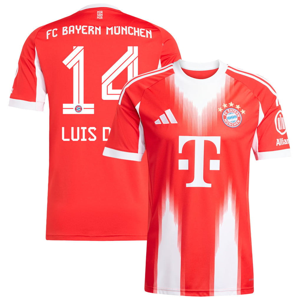 Luis Díaz 14 Bayern Munich 25/26 Home Men Jersey - Red