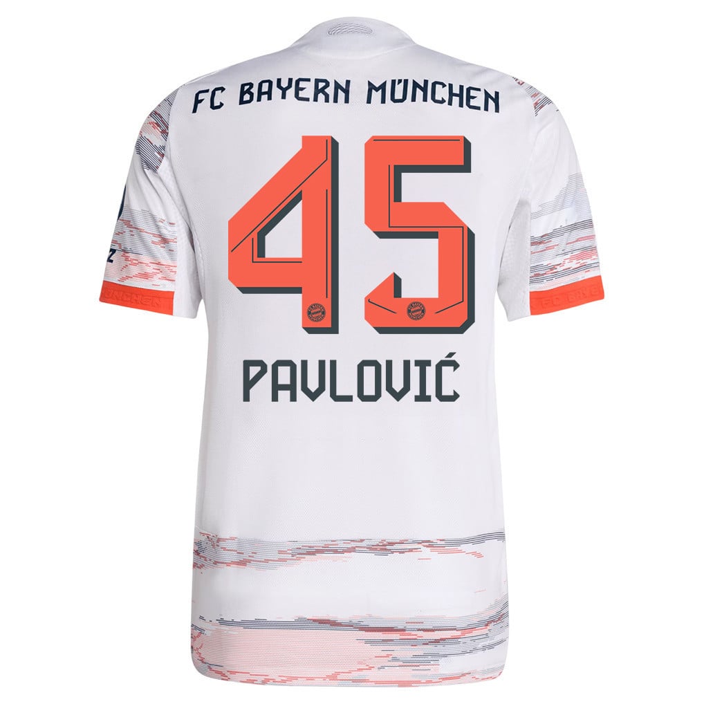 Aleksandar Pavlović 45 Bayern Munich 25/26 Away Men Jersey - White