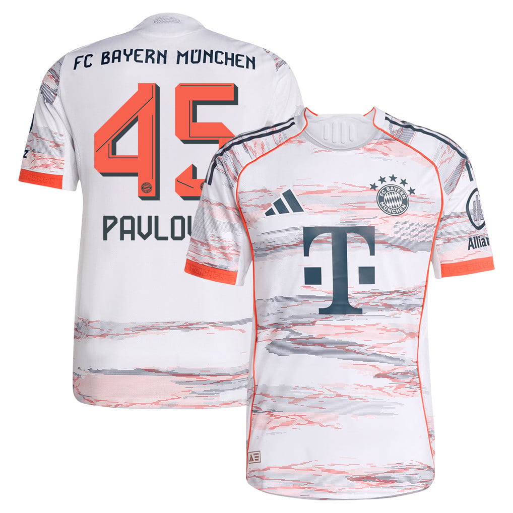 Aleksandar Pavlović 45 Bayern Munich 25/26 Away Men Jersey - White
