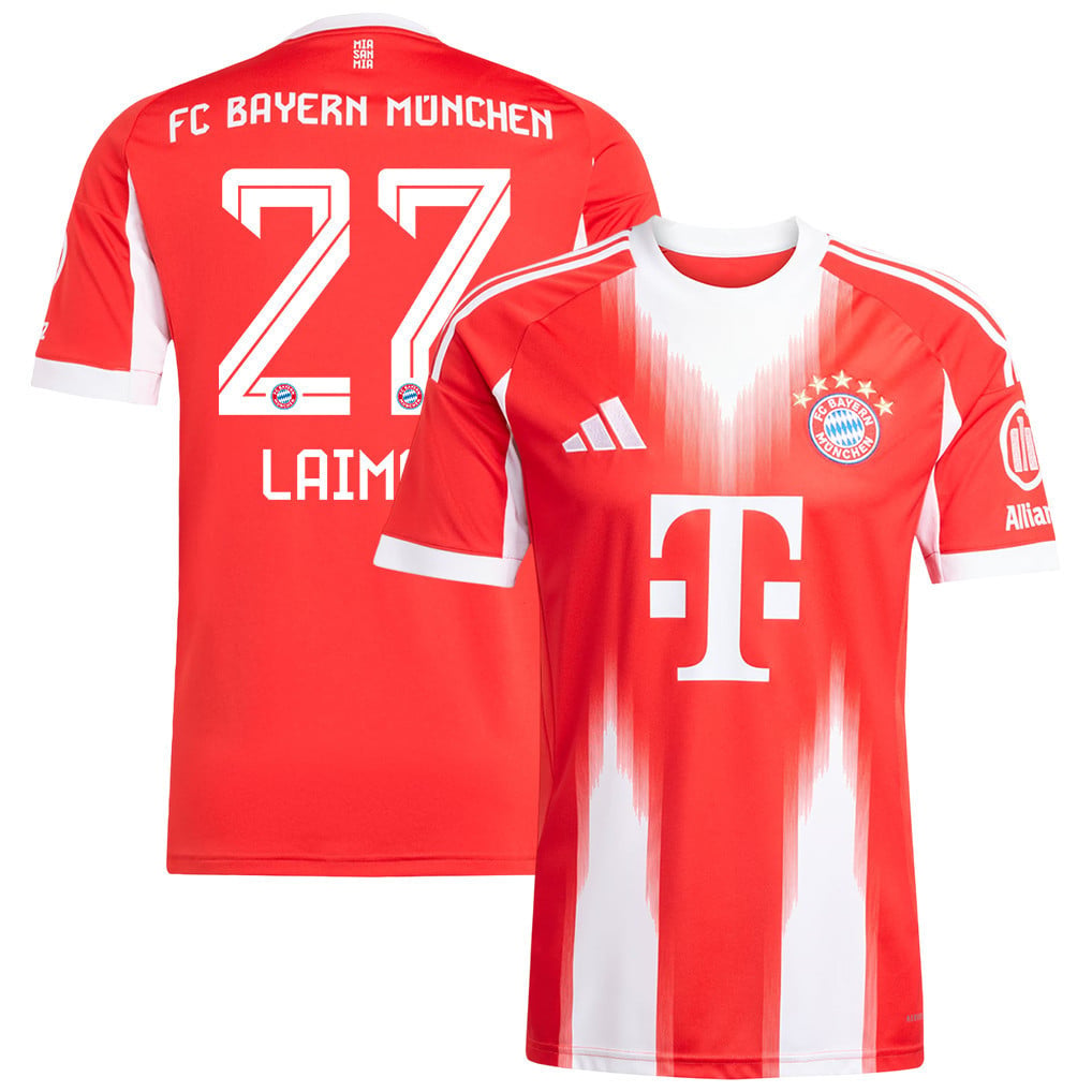 Konrad Laimer 27 Bayern Munich 25/26 Home Men Jersey - Red