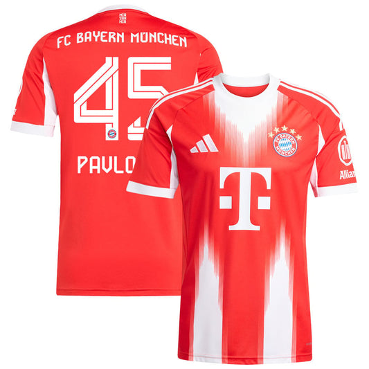 Aleksandar Pavlović 45 Bayern Munich 25/26 Home Men Jersey - Red