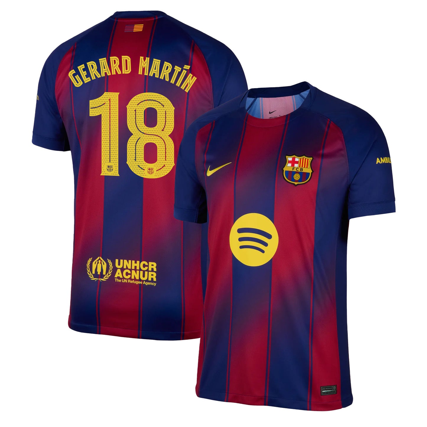 Gerard Martín 18 Barcelona 25/26 Home Men Jersey - Red/Blue