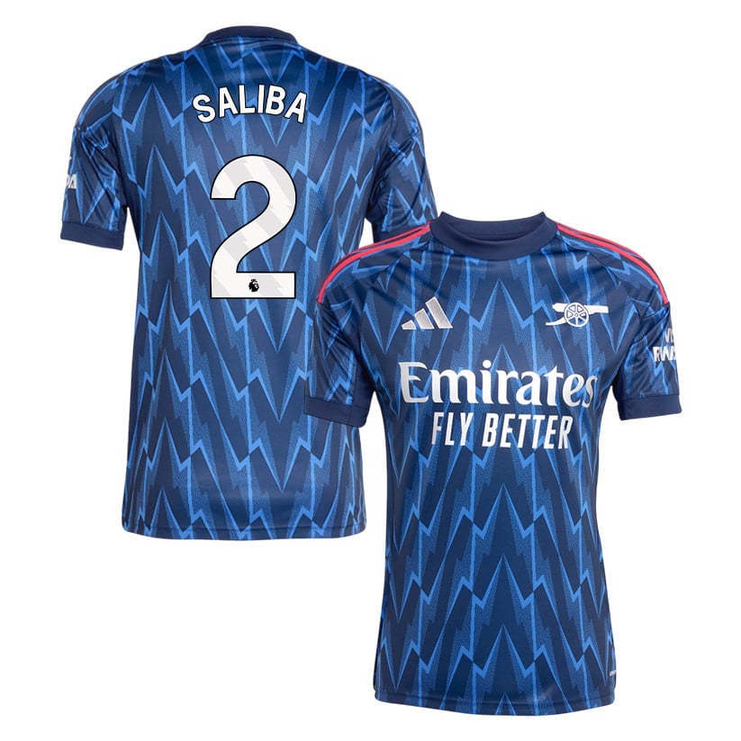 William Saliba 2 Arsenal 25/26 Away Men Jersey - Navy Blue