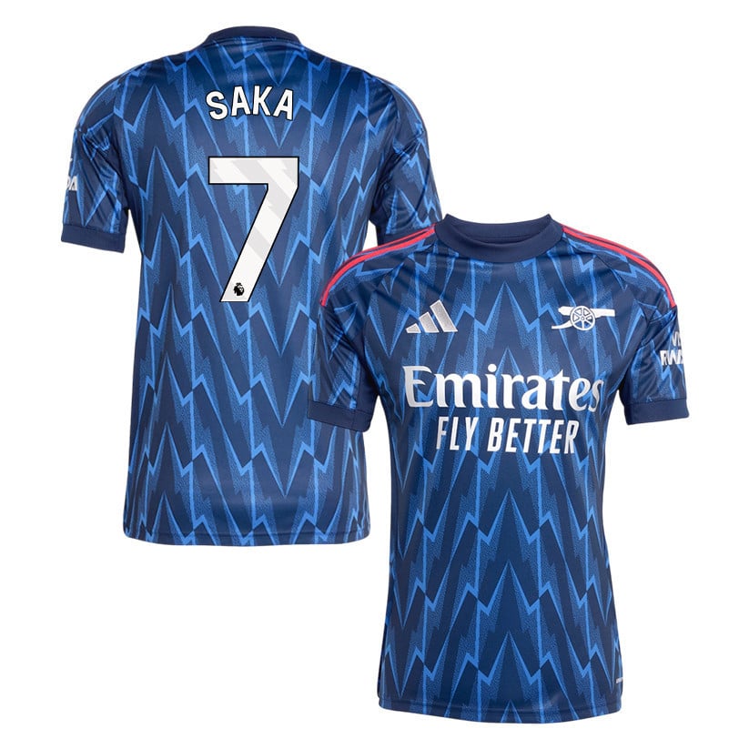 Bukayo Saka 7 Arsenal 25/26 Away Men Jersey - Navy Blue