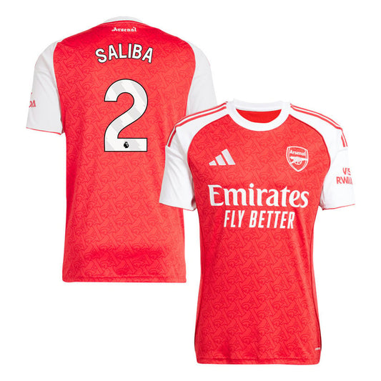 William Saliba 2 Arsenal 25/26 Home Men Jersey - Red/White