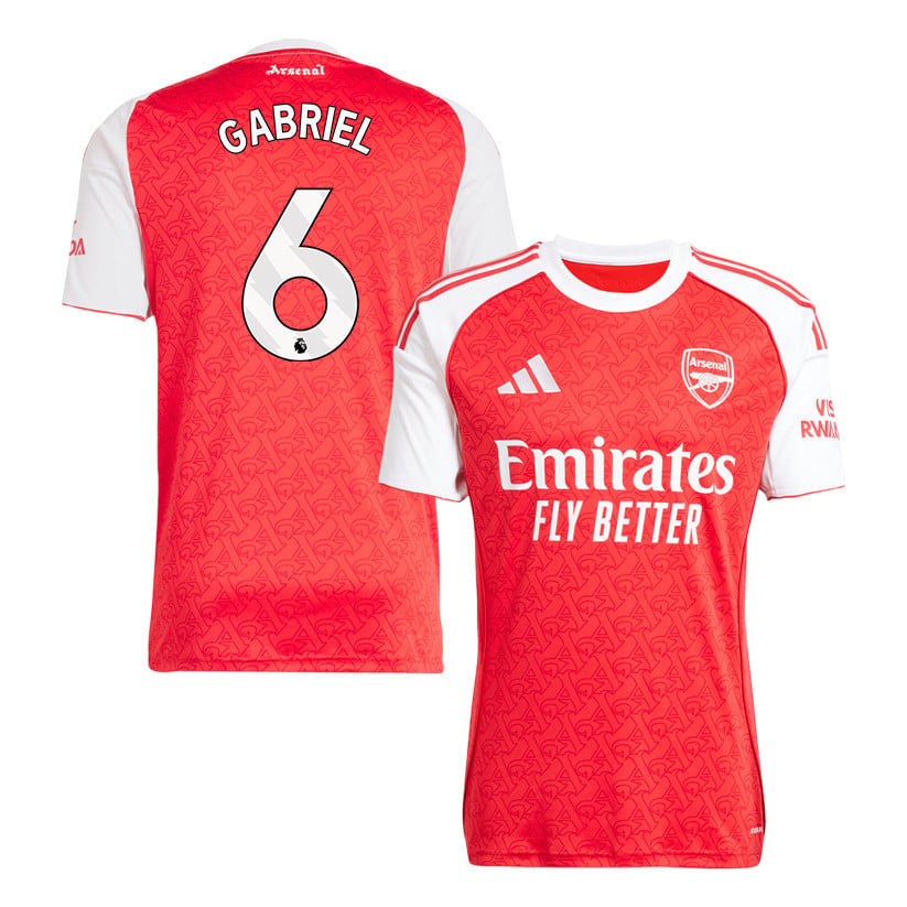 Gabriel 6 Arsenal 25/26 Home Men Jersey - Red/White