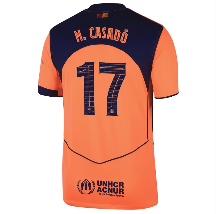 M. Casadó 17 Barcelona 25/26 Third Men Jersey - Orange