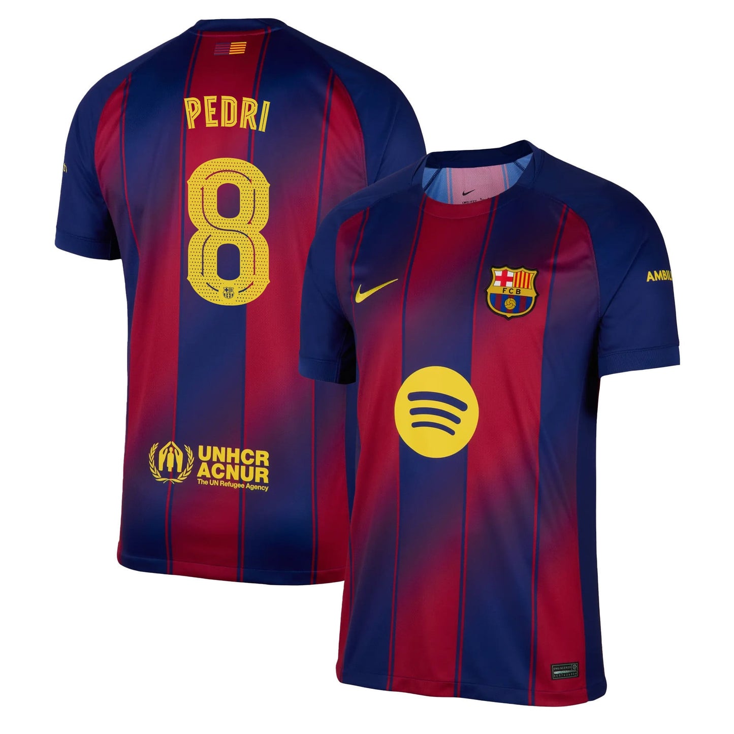 Pedri 8 Barcelona 25/26 Home Men Jersey - Red/Blue