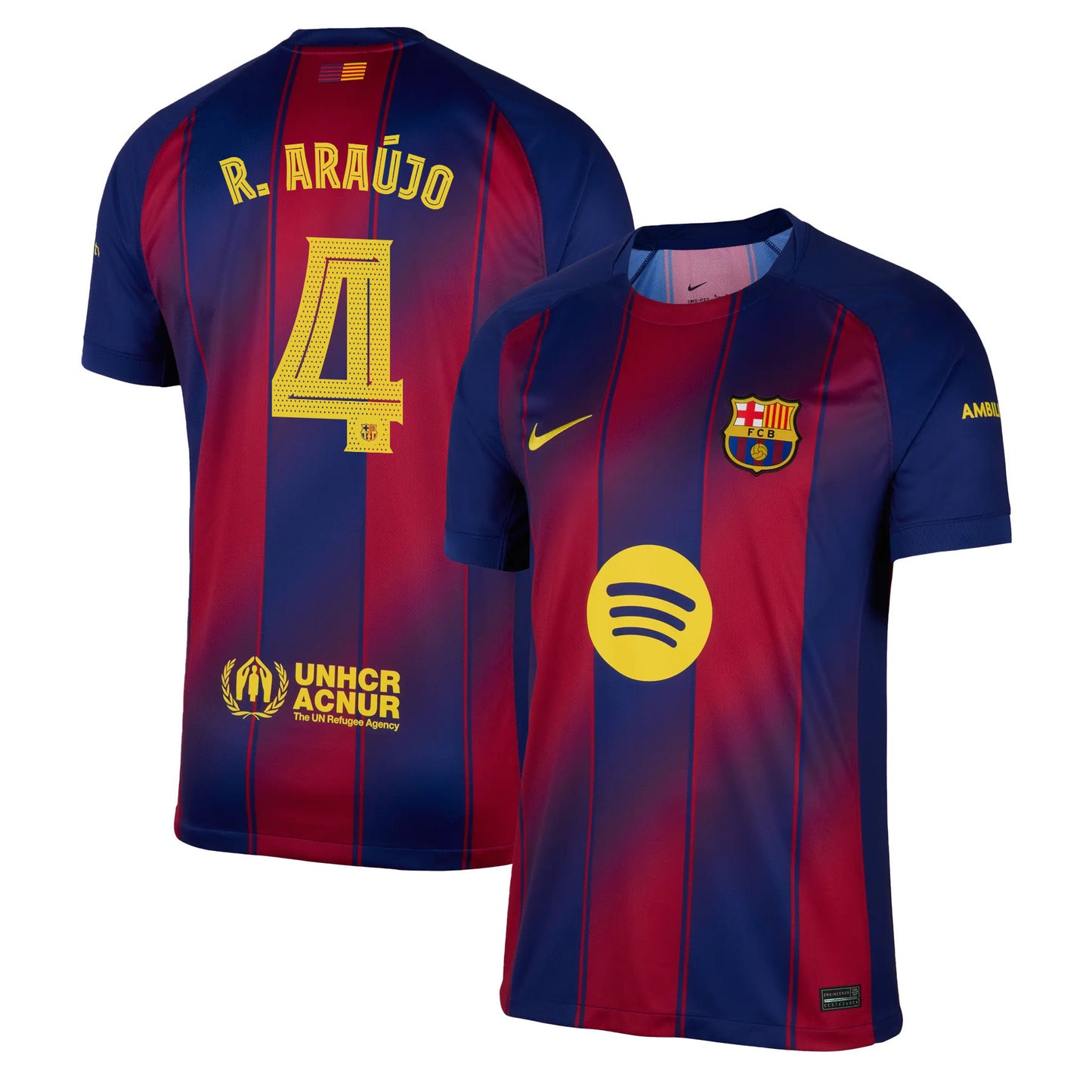 R. Araújo 4 Barcelona 25/26 Home Men Jersey - Red/Blue