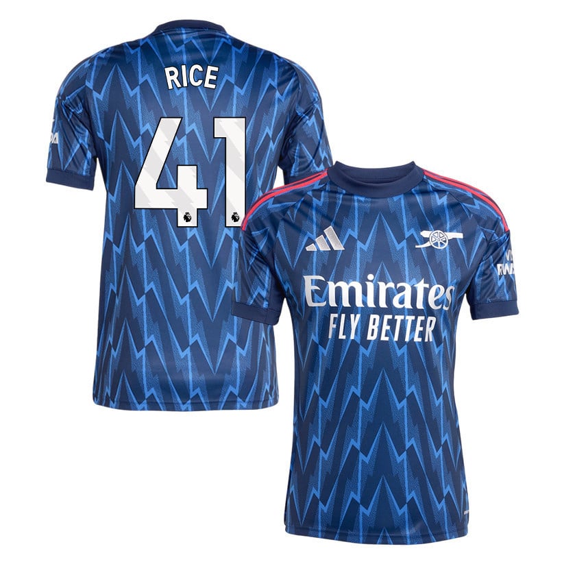 Declan Rice 41 Arsenal 25/26 Away Men Jersey - Navy Blue