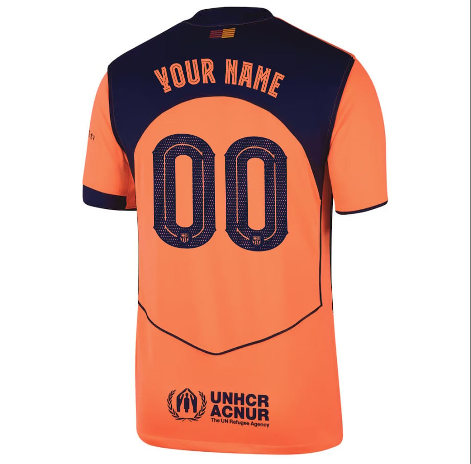 Barcelona 25/26 Personalized Third Men Jersey - Orange